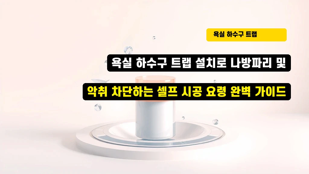 욕실 하수구 트랩 설치로 나방파리 및 악취 차단하는 셀프 시공 요령 완벽 가이드