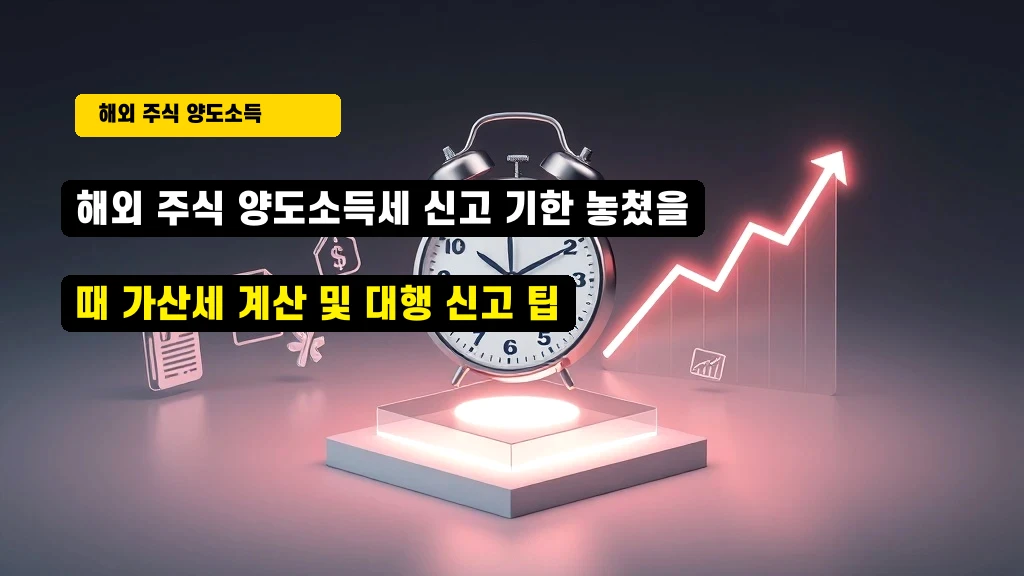 해외 주식 양도소득세 신고 기한 놓쳤을 때 가산세 계산 및 대행 신고 팁