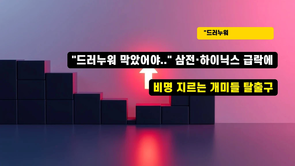 “드러누워 막았어야..” 삼전·하이닉스 급락에 비명 지르는 개미들 탈출구
