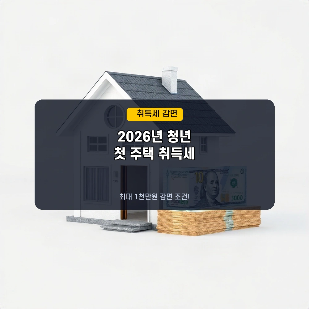 💰 청년이라면 꼭 챙기세요! 2026년 생애 첫 주택 취득세 감면 최대 1천만원 받는 방법
