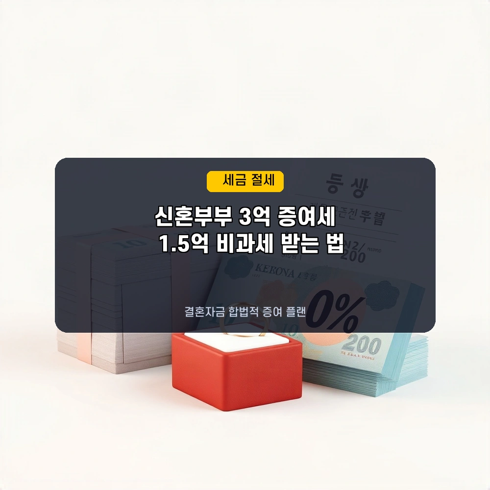 💰 2026년 신혼부부 증여세 3억 비과세? 완벽 절세 가이드 (양가 증여 주의사항)