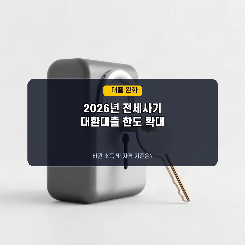 전세사기 피해자라면 희소식! 2026년 대환대출 소득·한도 완화 총정리
