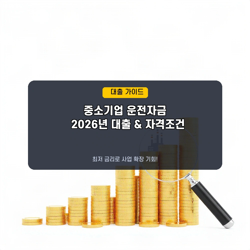 🚀 2026년 중소기업 운전자금 대출: 신청 자격, 한도, 금리 총정리! (정책자금 꿀팁)