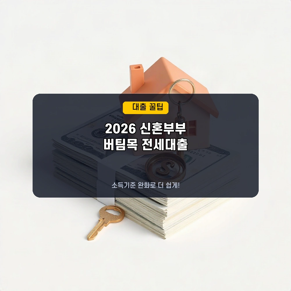 2026년 신혼부부 버팀목 전세대출, 소득기준 완화로 ‘결혼 페널티’ 해소! 우대금리 총정리