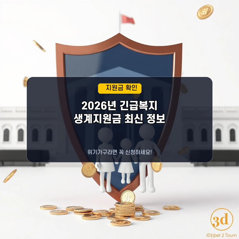 2026년 긴급복지 생계지원금, 우리 가족 얼마 받을 수 있을까? (신청 절차 총정리)