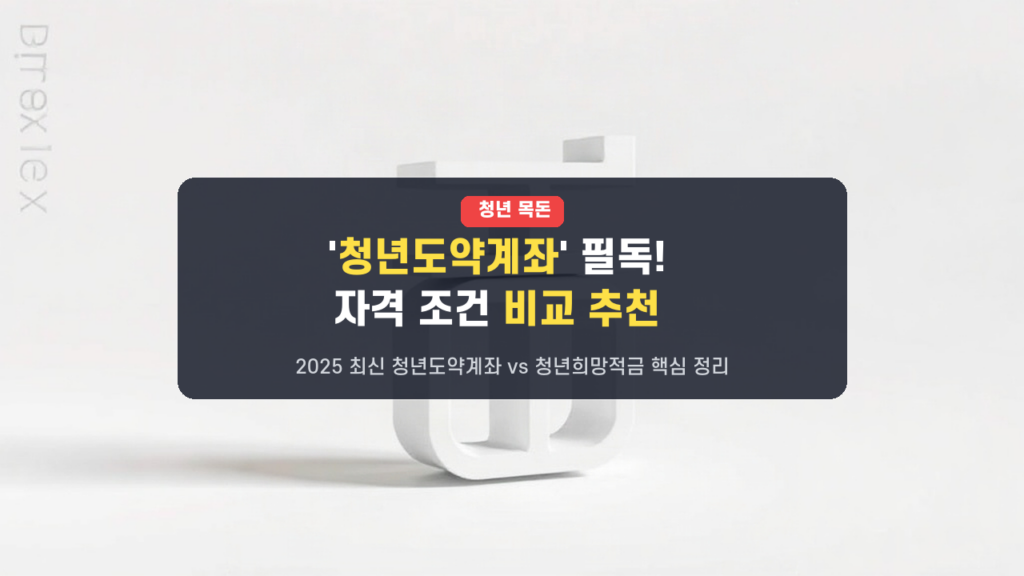 내게 맞는 청년 자산 형성 계좌는? 청년도약계좌 vs 청년희망적금 자격 조건 비교 및 목돈 만들기 전략