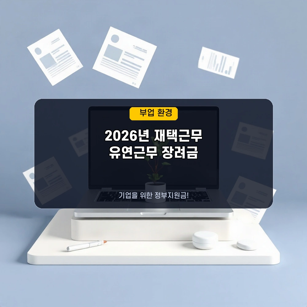 재택·유연근무 도입하고 정부 지원금 받으세요! 2026년 장려금 신청 가이드