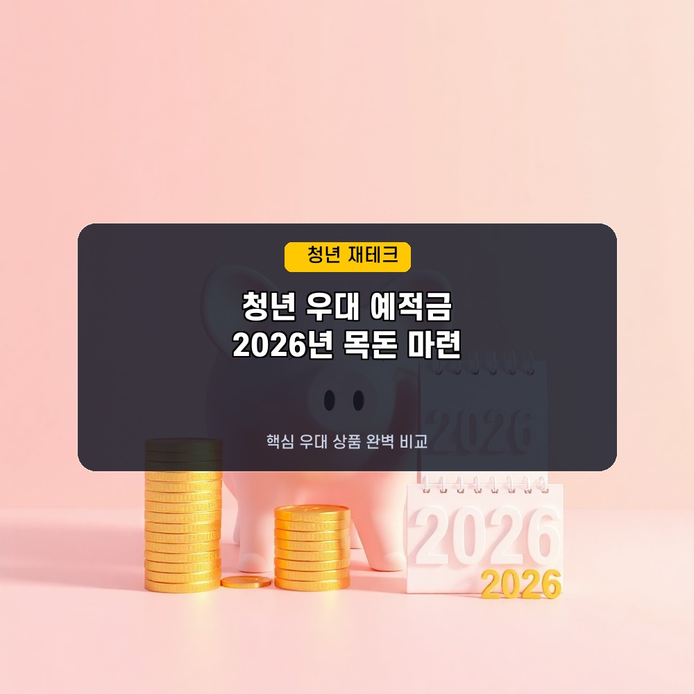 청년 재테크 상품: 2026년 목돈 마련을 위한 핵심 우대 예적금 비교