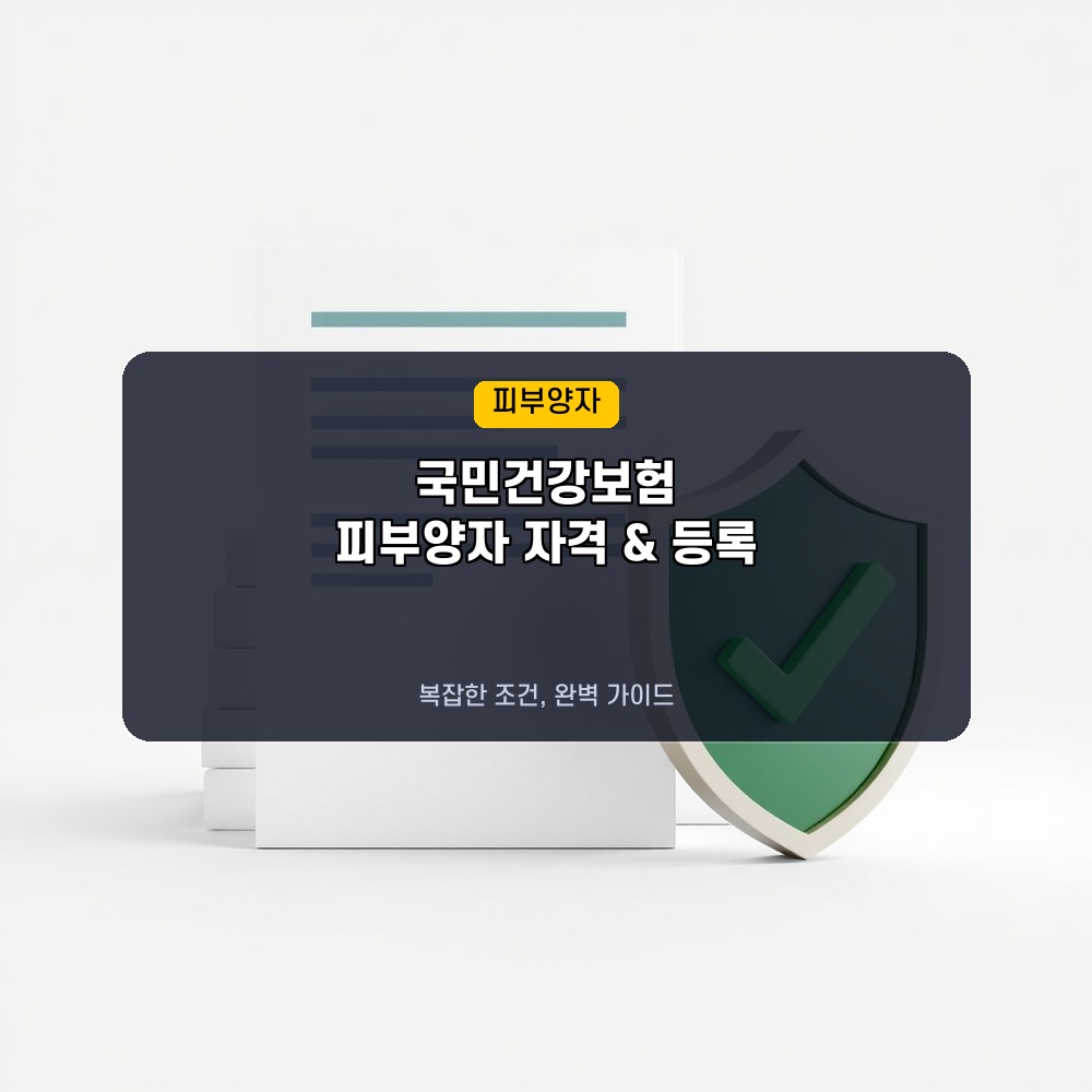 국민건강보험 피부양자 자격조건 및 등록방법 요약