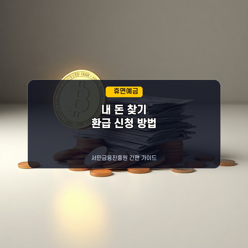 휴면예금 찾아주기 서민금융진흥원 환급 신청방법