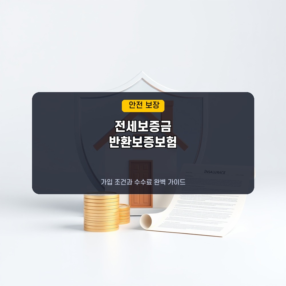 전세보증금 반환보증보험 가입 조건 및 수수료 가이드