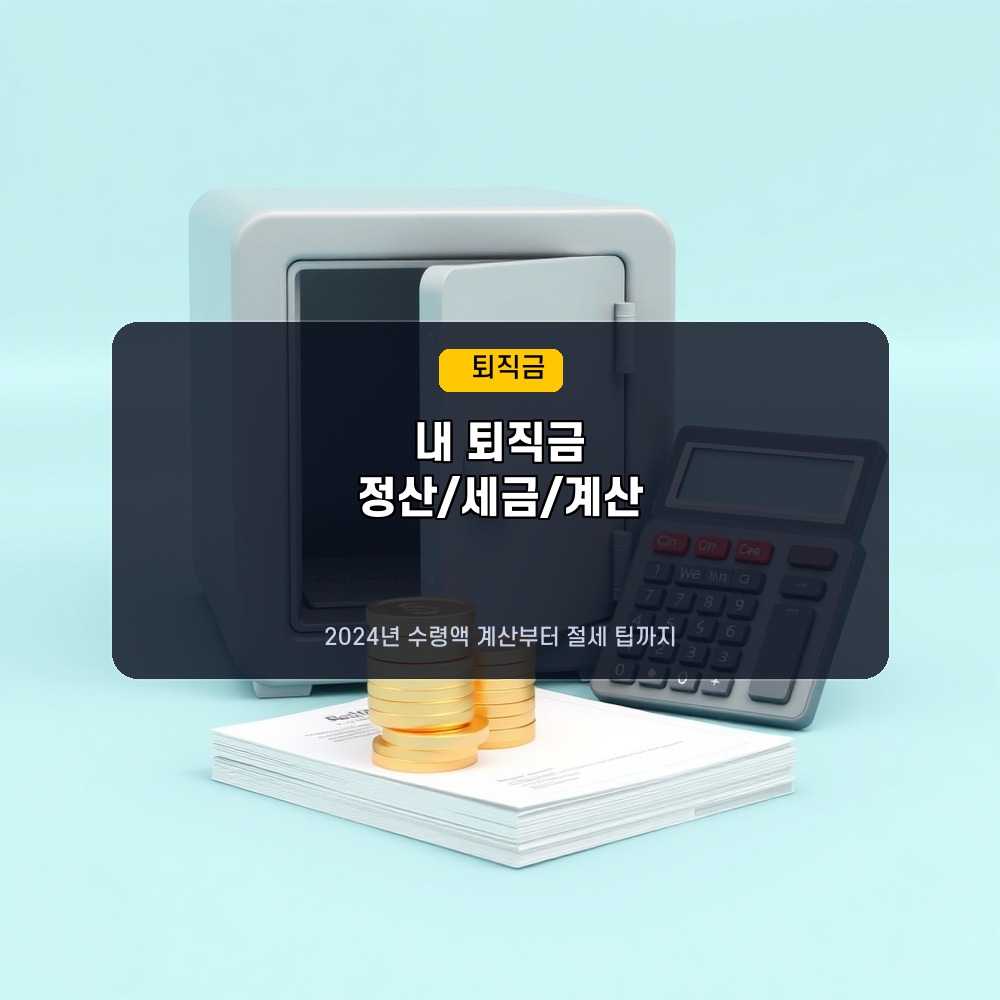퇴직금 정산방법 및 수령액 계산기 세금 절세 요약