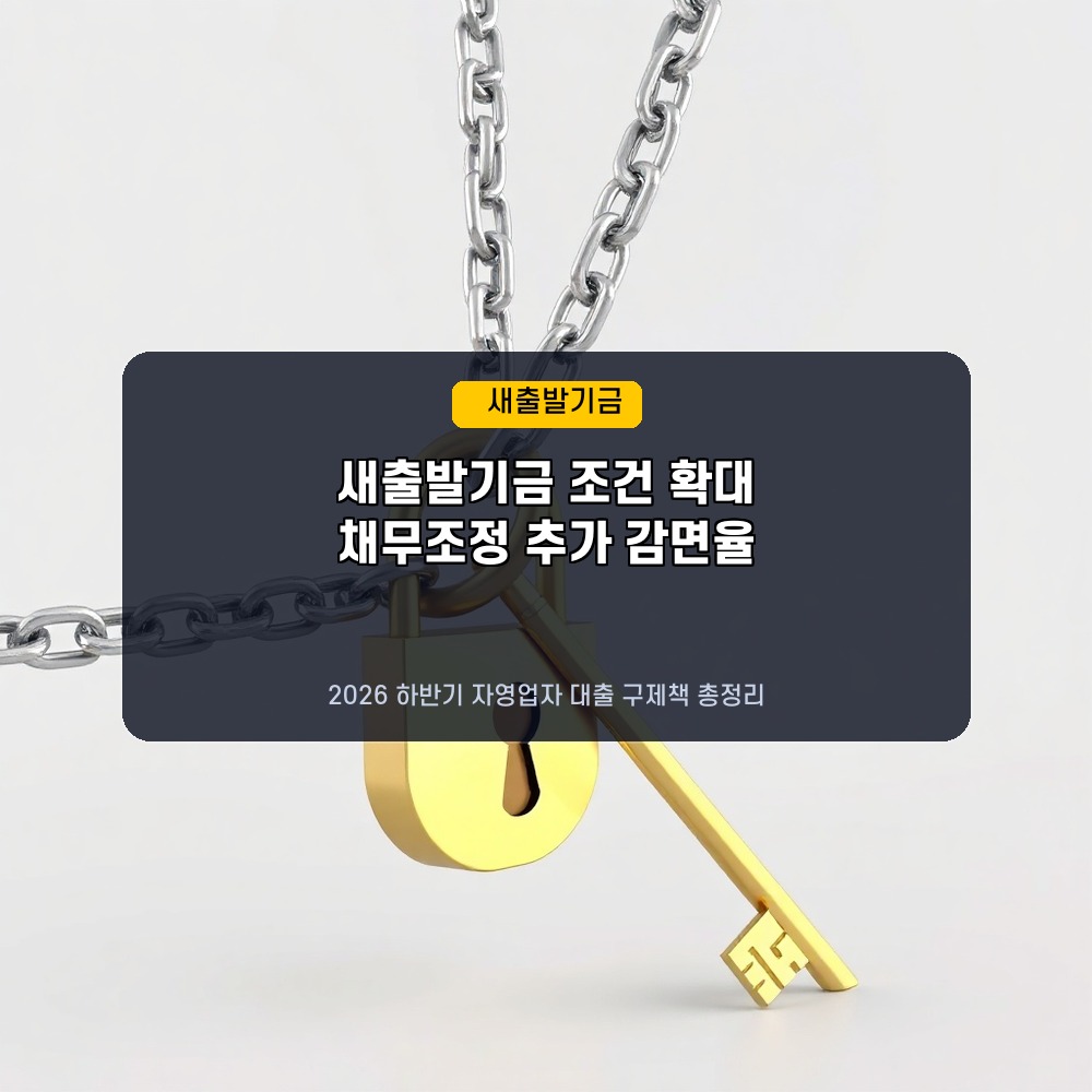 빚더미 탈출구! 2026년 하반기 새출발기금 신청 자격과 성실상환 추가 감면 혜택 정리