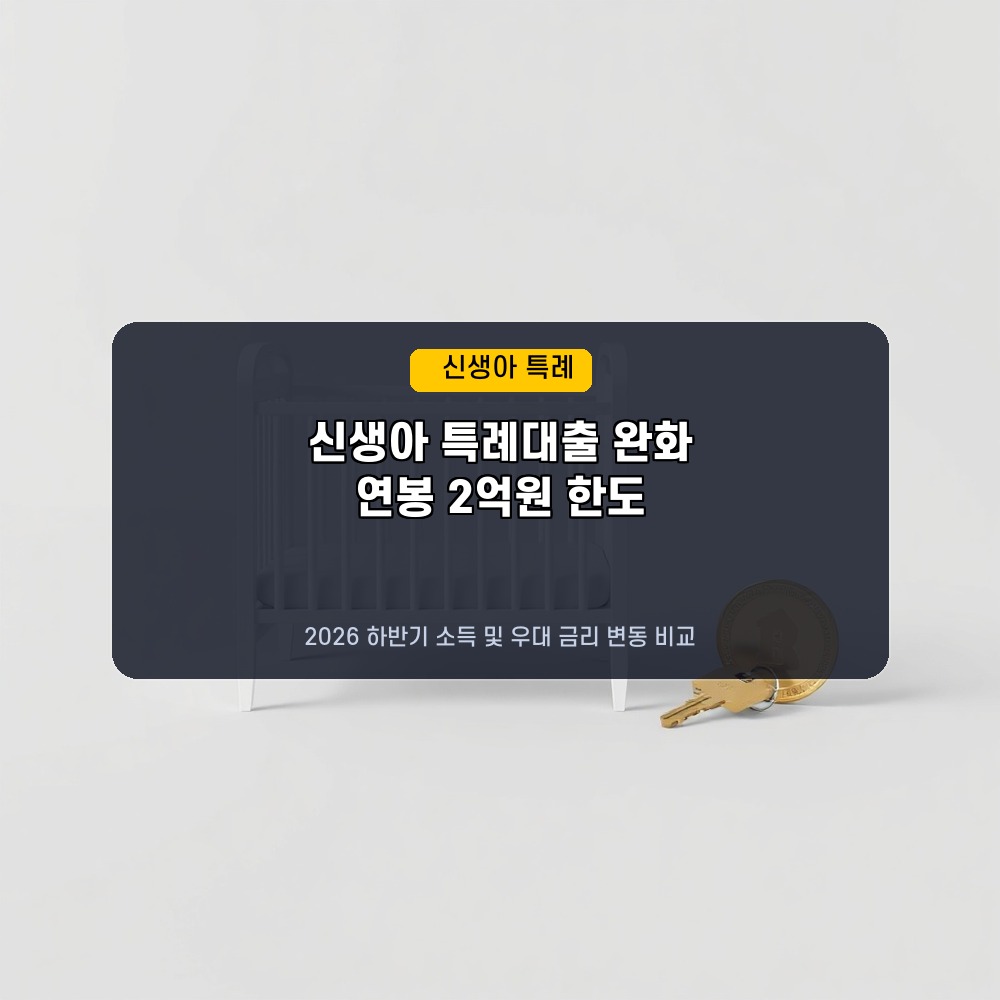 연봉 기준 완화! 2026년 하반기 신생아 특례대출 소득 요건 및 완화 적용일 확인 요령