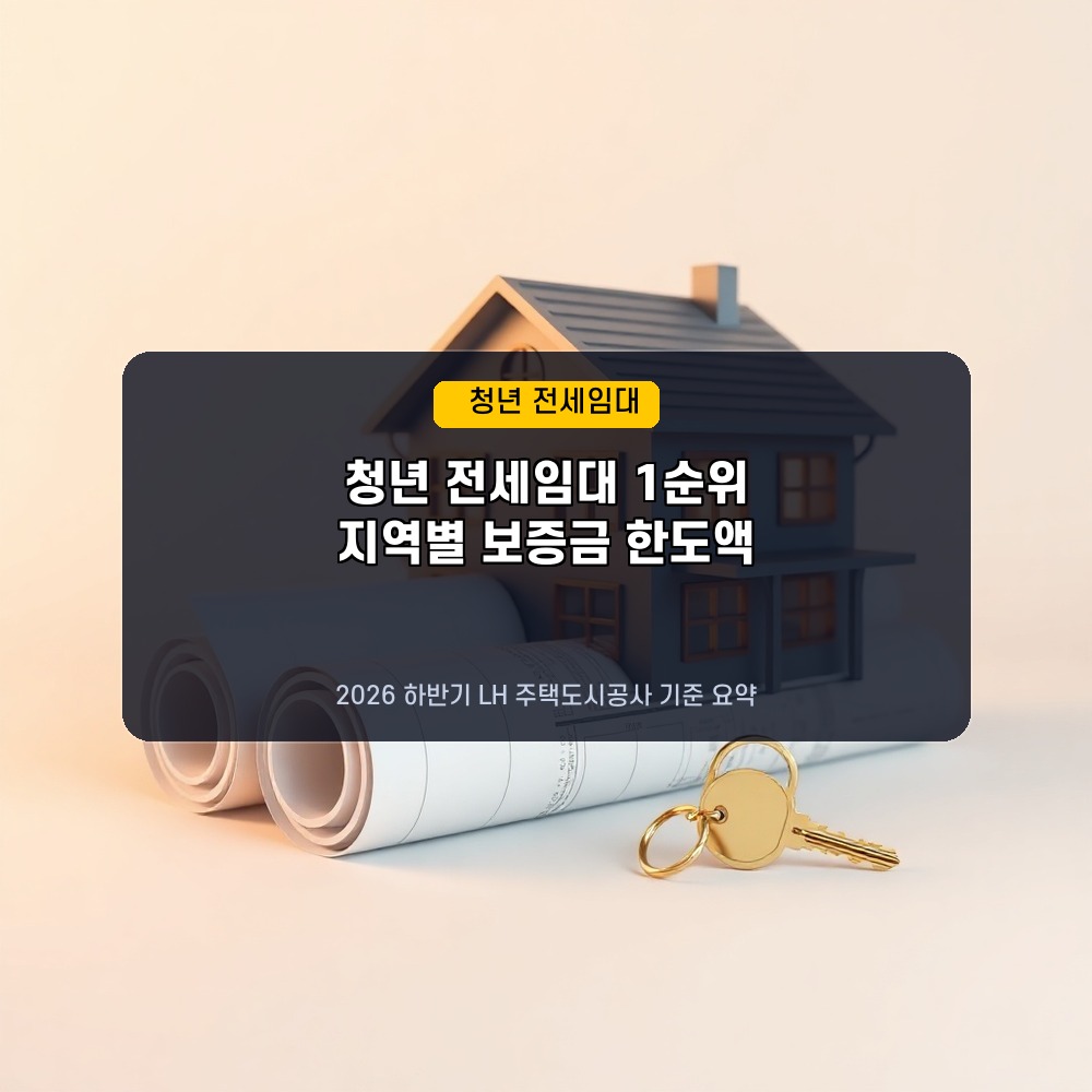 월세 걱정 끝! 2026년 하반기 LH 청년 전세임대 1순위 신청 조건 및 입주 서류 준비