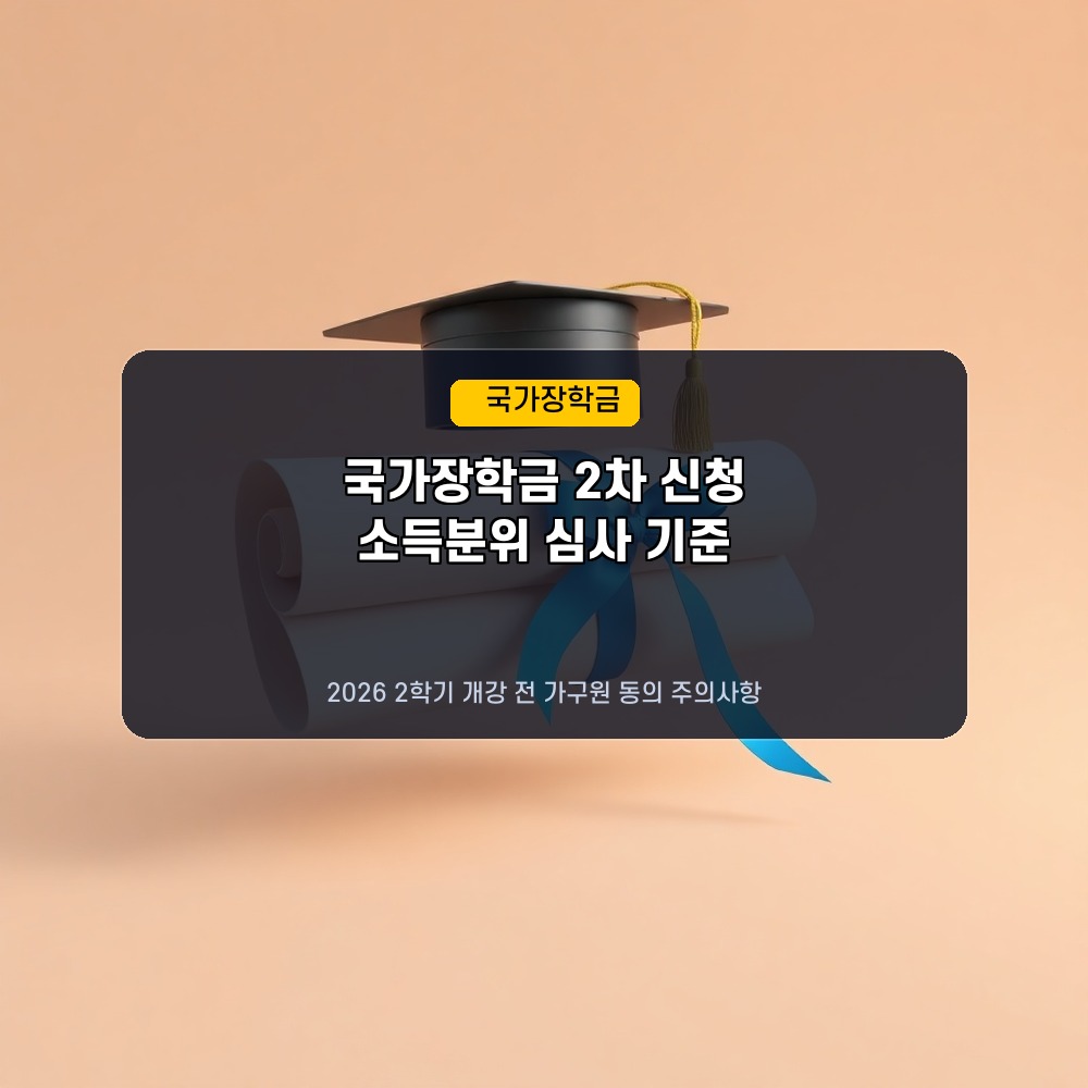 개강 앞두고 필수! 2026년 2학기 국가장학금 2차 신청 기간 및 소득 분위 팁