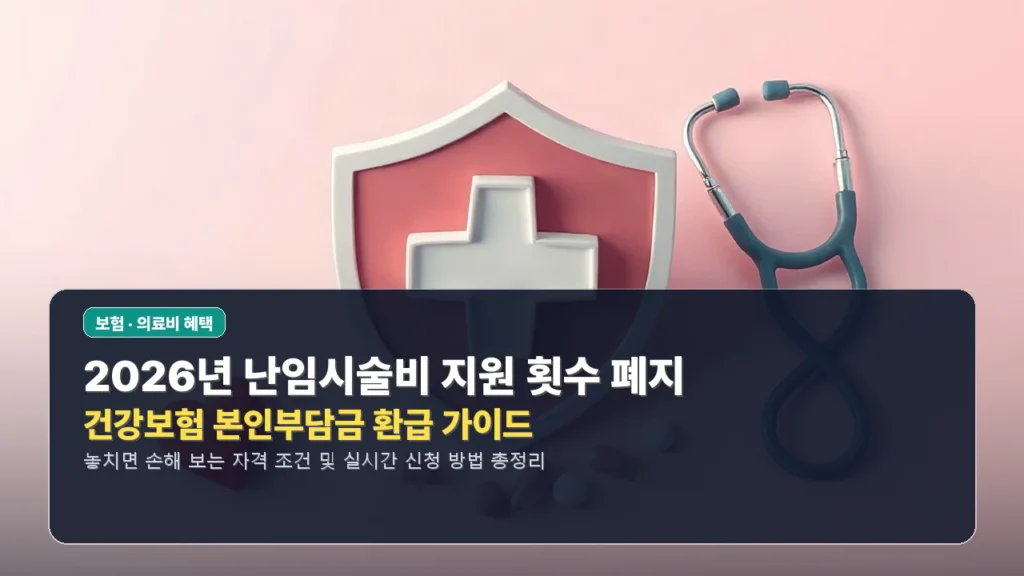 2026년 난임시술비 지원 횟수 폐지 및 건강보험 본인부담금 환급 가이드