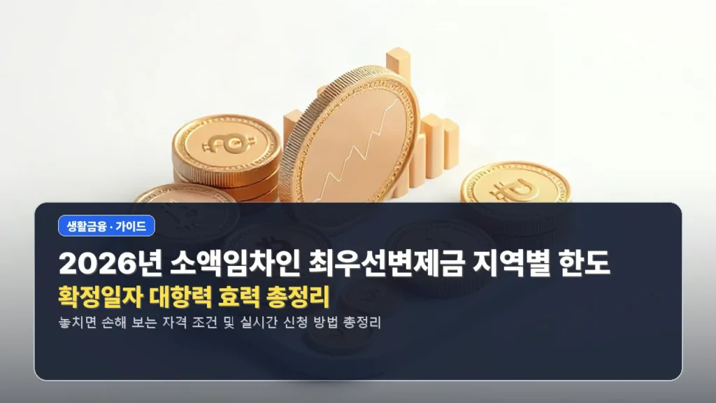 2026년 소액임차인 최우선변제금 지역별 한도 및 확정일자 대항력 효력 총정리