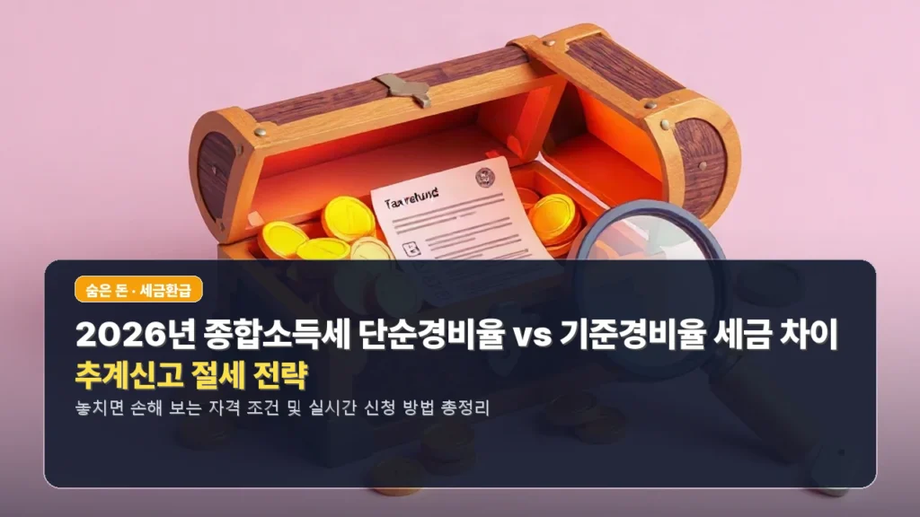 2026년 종합소득세 단순경비율 vs 기준경비율 세금 차이 및 추계신고 절세 전략