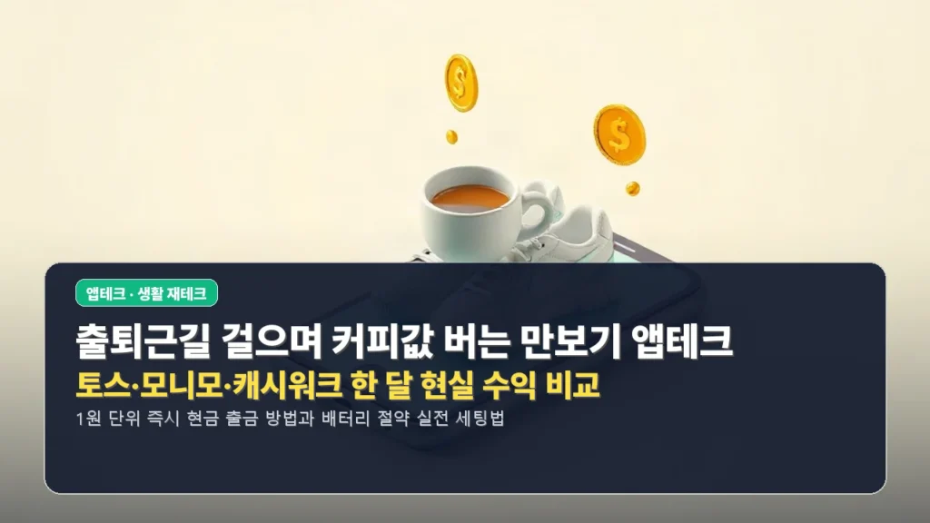 앱테크 ‘한 달에 얼마나 모을 수 있을까’ 만보기 리워드