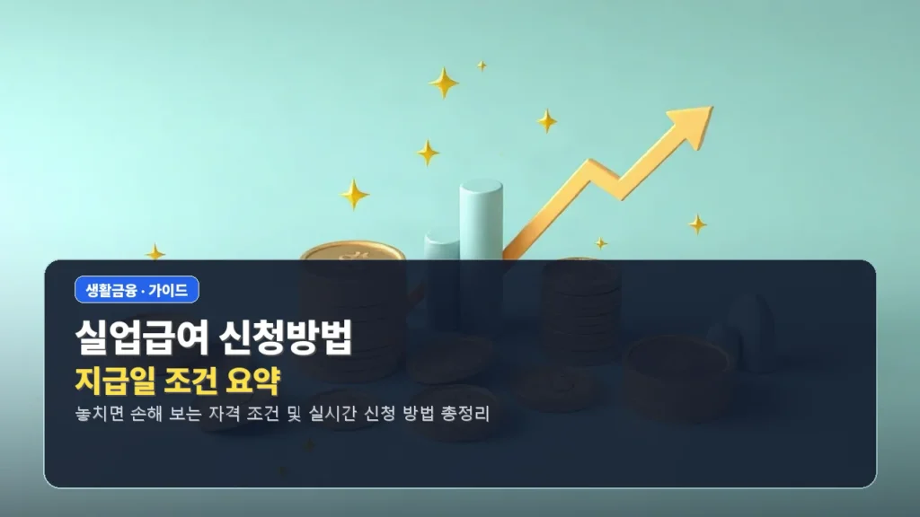 실업급여 신청방법 및 지급일 조건 요약