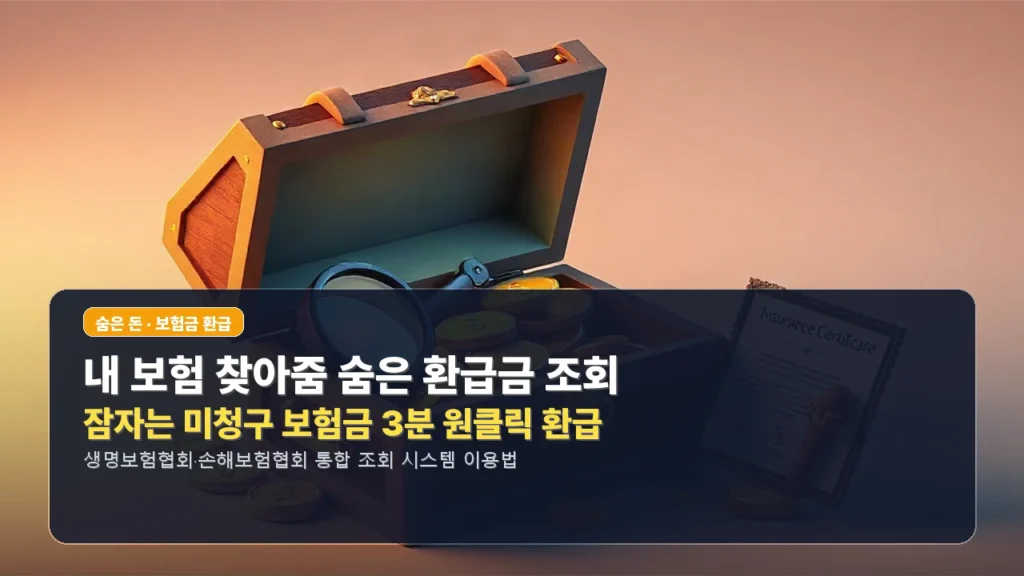 내 보험 가입내역 조회 방법 및 내보험찾아줌 환급 팁