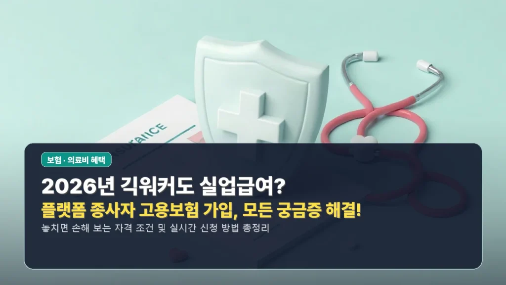 2026년 긱워커도 실업급여? 플랫폼 종사자 고용보험 가입, 모든 궁금증 해결!