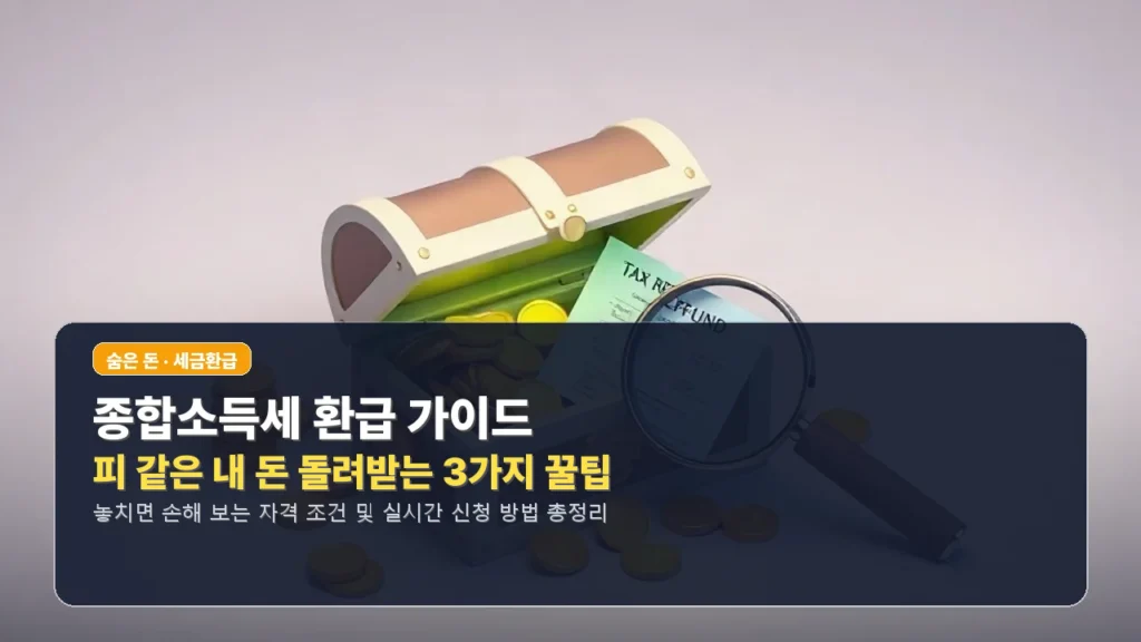 종합소득세 환급 가이드: 피 같은 내 돈 돌려받는 3가지 꿀팁