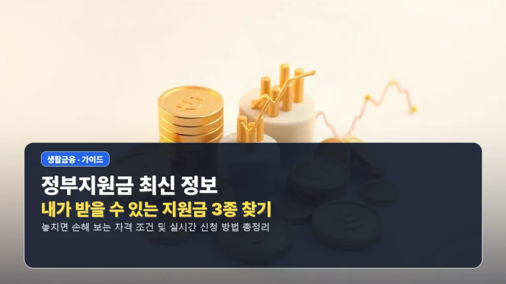 정부지원금 최신 정보: 내가 받을 수 있는 지원금 3종 찾기