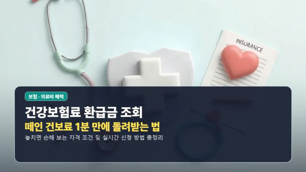 건강보험료 환급금 조회: 떼인 건보료 1분 만에 돌려받는 법