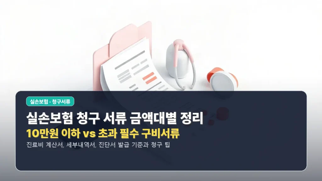 실손보험 청구 서류 및 금액대별 신청 방법