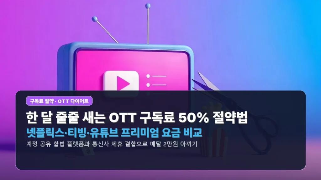 구독료 ‘한 달에 얼마씩 새고 있을까’ OTT 멤버십 정리법