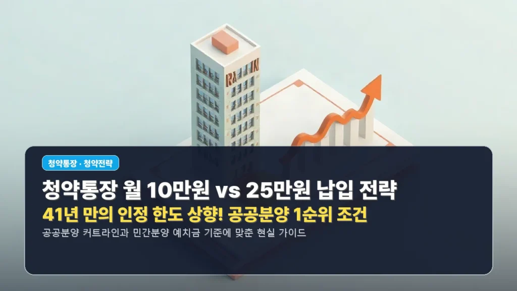 청약통장 ‘월 10만원 넣으면 될까’ 사회초년생 납입 전략