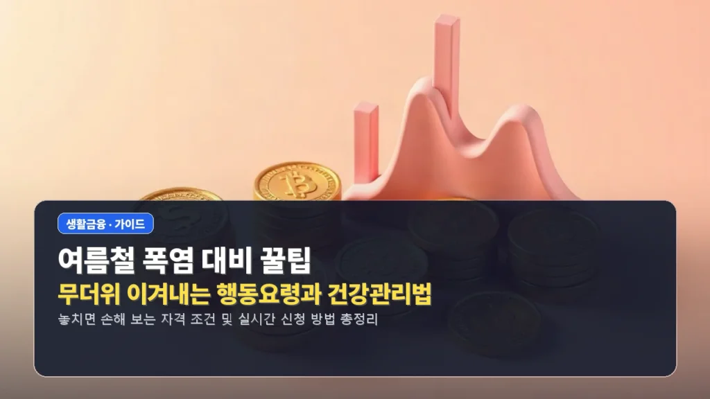 여름철 폭염 대비 꿀팁: 무더위 이겨내는 행동요령과 건강관리법