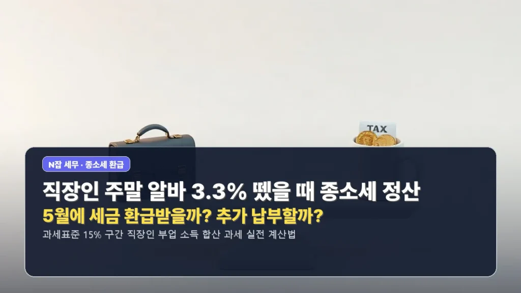 주말 알바 뛰었더니 3.3% 떼가더라고요 ‘5월에 돌려받을 수 있을까’ 제가 계산해봤어요